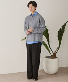 WEGO リングドットヘンリーネックプルオーバー