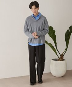 WEGO リングドットヘンリーネックプルオーバー