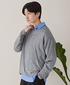 WEGO リングドットヘンリーネックプルオーバー