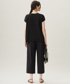 自由区 S 【洗える】ジョーゼットプリーツコンビ カットソー