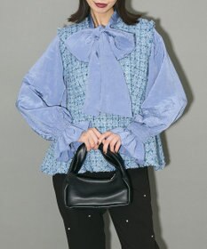 Green Parks ツイードペプラムベスト