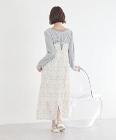 earth music&ecology フラワーバッククロスキャミワンピース