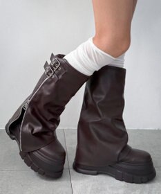 WEGO 厚底カバーロングブーツ