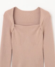 GRACE CONTINENTAL スクエアネックリブトップ