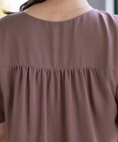 Tiaclasse 【洗える】シフォンフレアスリーブブラウス