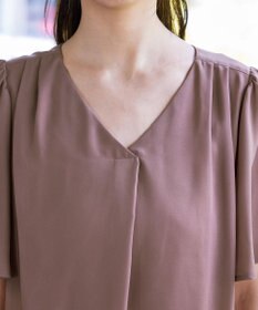 Tiaclasse 【洗える】シフォンフレアスリーブブラウス