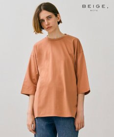 BEIGE， 【BEIGEecru/WEB限定・洗える】JERSEY STITCH / コットンオーバーサイズトップス