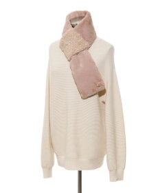 MOONBAT FURULA バイカラー フェイクファーマフラー