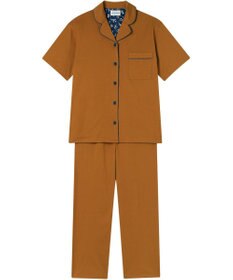 une nana cool 【綿100%】60/2 やわらか天竺 半袖開襟パジャマ MADE WITH LIBERTY FABRIC