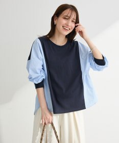 Green Parks ７分袖サイドシャーリングドッキングプルオーバ