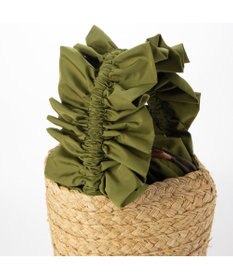 UNBILLION cachecache フリルハンドルラフィアバケツバッグ