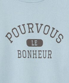 earth music&ecology 【洗濯機洗い可】スウェットライクロゴニットプルオーバー