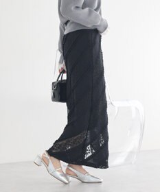 earth music&ecology 総レースナロースカート