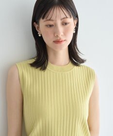 YECCA VECCA 【マシンウォッシャブル】ノースリーブリブニット
