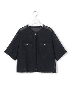 ICB L 【CLASSY.掲載】サマーレノクロス ハーフスリーブジャケット