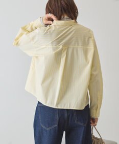 AMERICAN HOLIC 【イージーケア】ショート丈ストライプシャツ