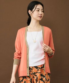 自由区 S カラーブロック カーディガン