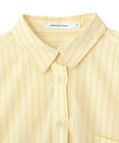 AMERICAN HOLIC 【イージーケア】ショート丈ストライプシャツ