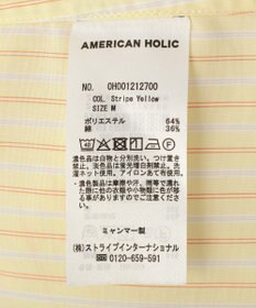 AMERICAN HOLIC 【イージーケア】ショート丈ストライプシャツ