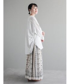 CRAFT STANDARD BOUTIQUE パールボタン抜き衿サークルブラウス