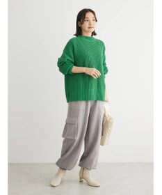 Green Parks ｍｏｋｏモール畦編みモックネックプルオーバー