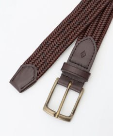 JOSEPH ABBOUD 【イタリア素材・ストレッチ・日本製】 ストレッチレザー ベルト