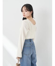 earth music&ecology エンボスフラワービスチェ