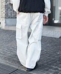 WEGO 【ウエストゴム/SMLサイズ展開】イージーワイドカーゴパンツ