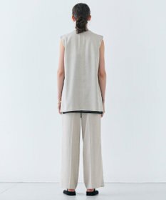 BEIGE， 【洗える】CAROLE / リネンライクフルレングスワイドパンツ