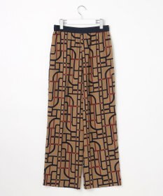 自由区 L 【17号サイズまで展開・カタログ掲載】ジオメトリックレトロプリント パンツ