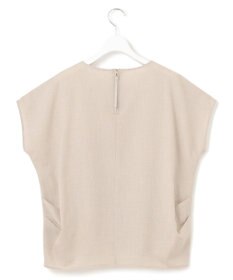 23区 L 【洗える】トリアセスラブストレッチ フレンチスリーブ ブラウス