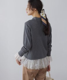 組曲 レースコンビ ロングTシャツ