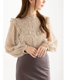 Te chichi パターンアソートシフォンフリルブラウス