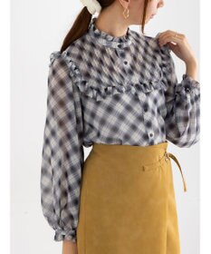 Te chichi パターンアソートシフォンフリルブラウス