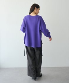 YECCA VECCA Vネック配色デザインニット