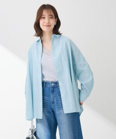 Green Parks 綿麻混レギュラーカラーＢＩＧシルエットシャツ