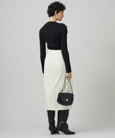 ICB L 【洗える】T/Wベネシャンストレッチ カーブスカート