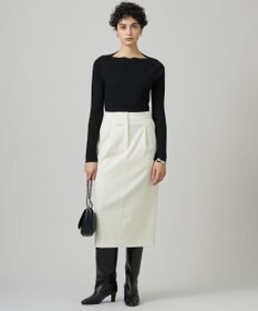 ICB L 【洗える】T/Wベネシャンストレッチ カーブスカート