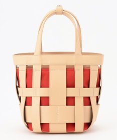 Y'SACCS 【リサイクルレザー】メッシュかごバッグ　small