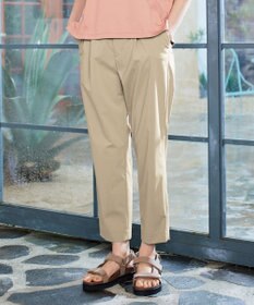 J.PRESS LADIES 【洗える】マイクロタイプライターストレッチ テーパード パンツ