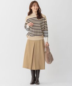 自由区 【洗える】ウォッシャブルハイカウントフラノ タックスカート