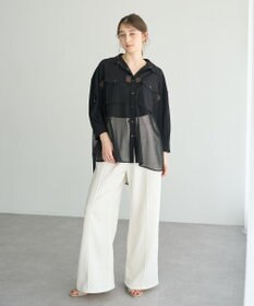 YECCA VECCA メッシュMIXデザインシャツ②