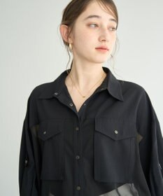 YECCA VECCA メッシュMIXデザインシャツ②