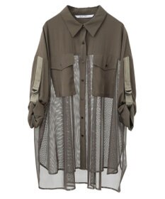 YECCA VECCA メッシュMIXデザインシャツ②