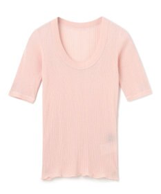 uncrave 【手洗い可】シアー ランダムリブ Uネック カットソー（uncrave STANDARD）