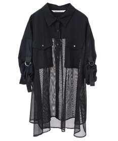 YECCA VECCA メッシュMIXデザインシャツ②
