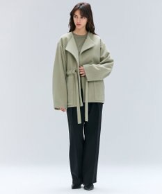 BEIGE， LABBOCK / ウール混2WAYショートコート