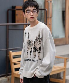 WEGO アニマルジャガードニットプルオーバー