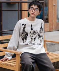 WEGO アニマルジャガードニットプルオーバー