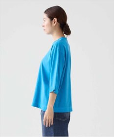 caqu 【洗える】caqu x GoodOn  W hem 6/8 tee  シンプルゆったりフィットの6分袖Tシャツ